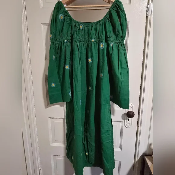 Free People Emory Embroidered Midi Dress Size XS - Picture 8 of 15